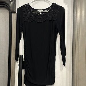 Elegant Black Lace Women's Dress